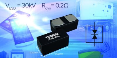 Bi-directional ESD diode protects portable devices up to 30kV