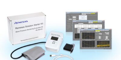 Blood pressure monitoring evaluation kit includes hardware and dev tools