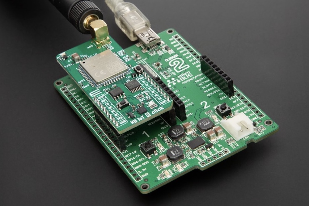 Connect smart meters, trackers, and sensors with NB IoT Click from Mikroe